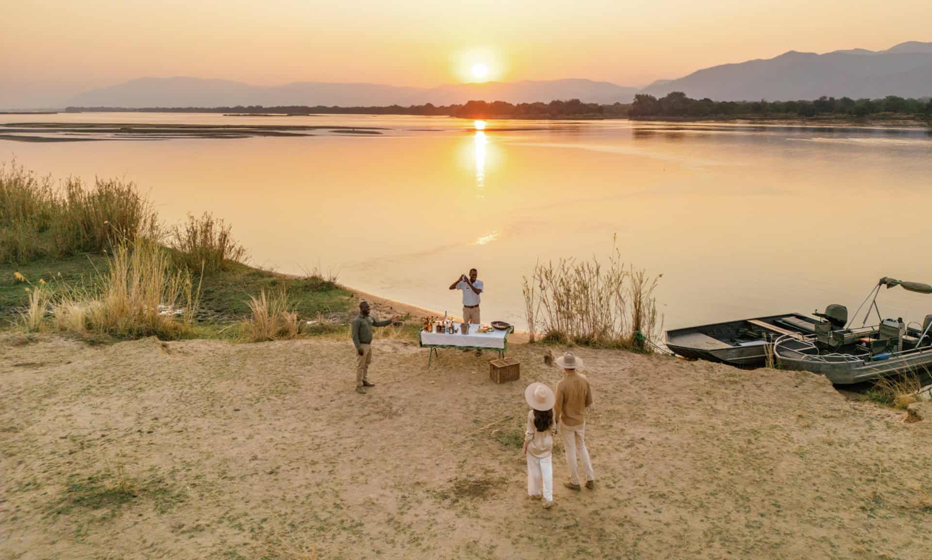 Sundowner Experience Lower Zambezi River Zambia Chongwe Suite