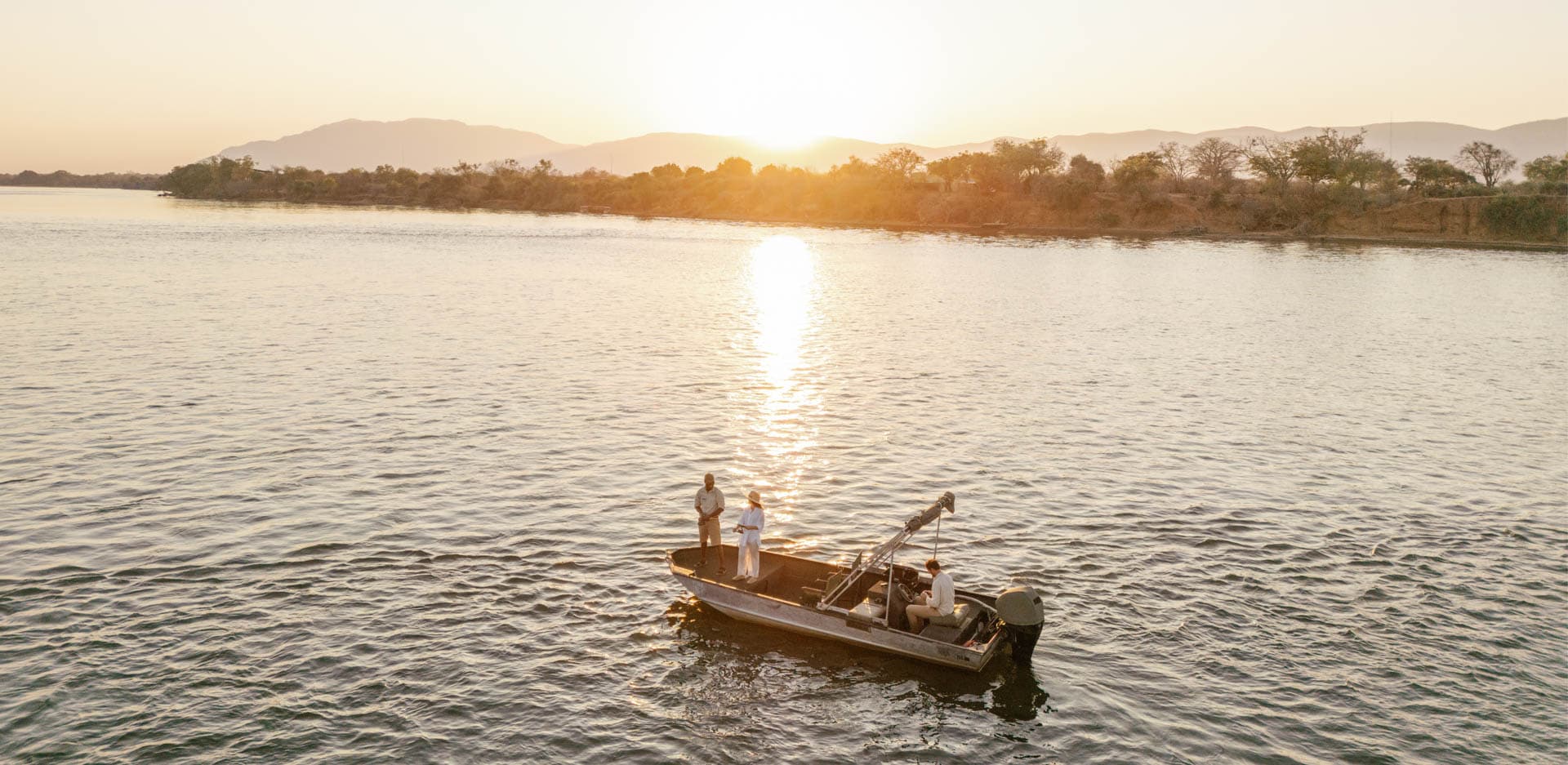 An Afternoon on the Zambezi with Time + Tide tiger fishing in a boat